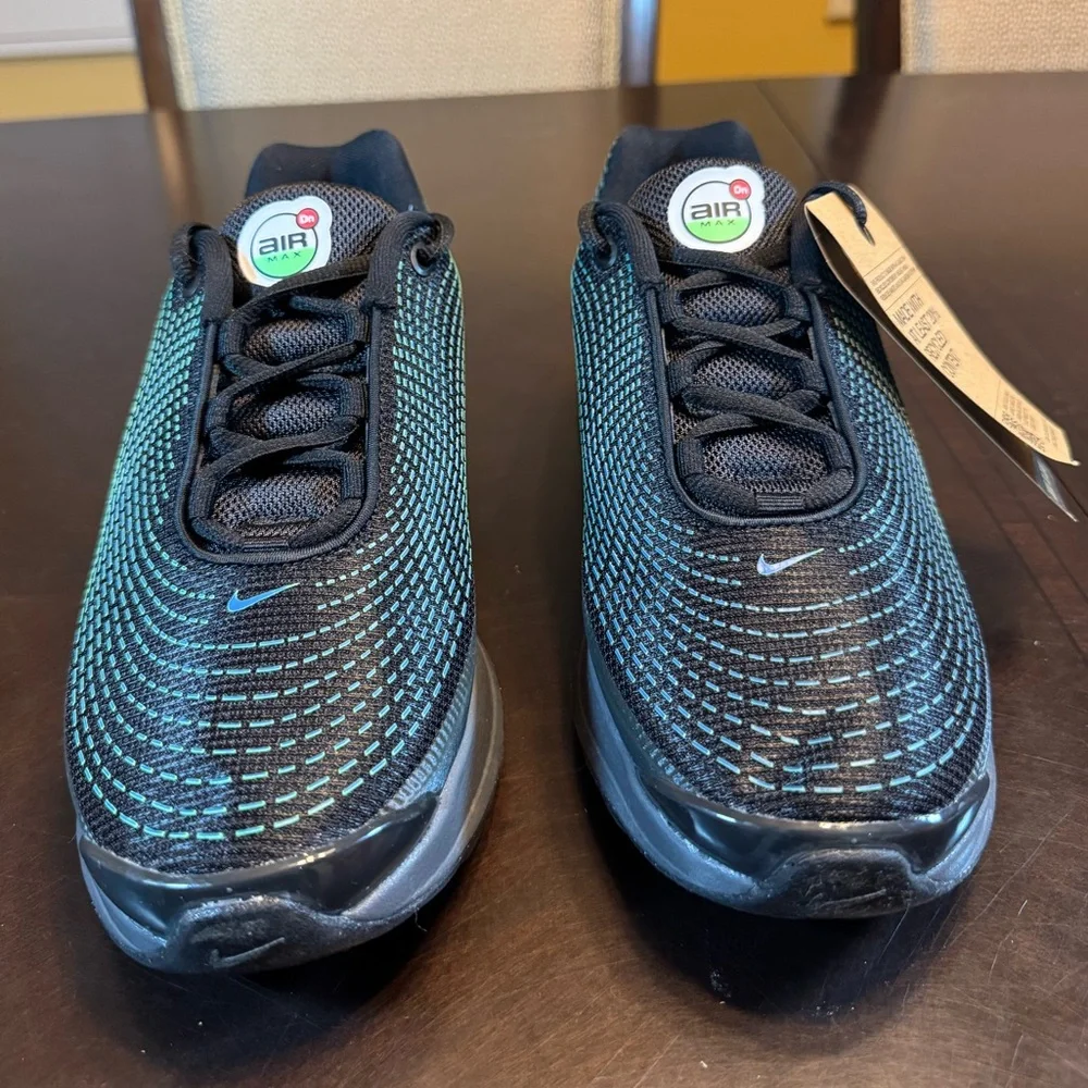 New Nike Air Max DN Black Green Sneaker Shoes Size US 6.5Y